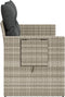 vidaXL - Tuinbank - 2-zits - met - kussens - poly - rattan - lichtgrijs
