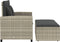 vidaXL - Tuinbank - 2-zits - met - kussens - poly - rattan - lichtgrijs