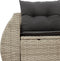 vidaXL - Tuinbank - 2-zits - met - kussens - poly - rattan - lichtgrijs