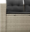 vidaXL - Tuinbank - 2-zits - met - kussens - poly - rattan - lichtgrijs