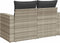vidaXL - Tuinbank - 2-zits - met - kussens - poly - rattan - lichtgrijs