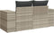 vidaXL - Tuinbank - 2-zits - met - kussens - poly - rattan - lichtgrijs