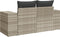 vidaXL - Tuinbank - 2-zits - met - kussens - poly - rattan - lichtgrijs