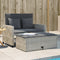 vidaXL - Tuinbank - 2-zits - met - kussens - poly - rattan - lichtgrijs