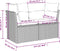 vidaXL - Tuinbank - 2-zits - met - kussens - poly - rattan - lichtgrijs