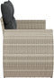 vidaXL - Tuinbank - 2-zits - met - kussens - poly - rattan - lichtgrijs