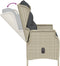 vidaXL - Tuinbank - 2-zits - met - kussens - poly - rattan - lichtgrijs