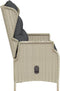 vidaXL - Tuinbank - 2-zits - met - kussens - poly - rattan - lichtgrijs