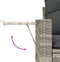 vidaXL - Tuinbank - 2-zits - met - kussens - poly - rattan - lichtgrijs