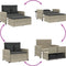 vidaXL - Tuinbank - 2-zits - met - kussens - poly - rattan - lichtgrijs