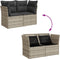 vidaXL - Tuinbank - 2-zits - met - kussens - poly - rattan - lichtgrijs