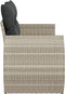 vidaXL - Tuinbank - 2-zits - met - kussens - poly - rattan - lichtgrijs
