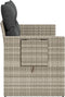 vidaXL - Tuinbank - 2-zits - met - kussens - poly - rattan - lichtgrijs