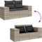 vidaXL - Tuinbank - 2-zits - met - kussens - poly - rattan - lichtgrijs