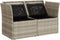vidaXL - Tuinbank - 2-zits - met - kussens - poly - rattan - lichtgrijs