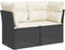 vidaXL - Tuinbank - 2-zits - met - kussens - poly - rattan - zwart