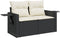 vidaXL - Tuinbank - 2-zits - met - kussens - poly - rattan - zwart