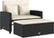 vidaXL - Tuinbank - 2-zits - met - kussens - poly - rattan - zwart