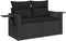 vidaXL - Tuinbank - 2-zits - met - kussens - poly - rattan - zwart