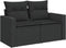 vidaXL - Tuinbank - 2-zits - met - kussens - poly - rattan - zwart