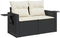 vidaXL - Tuinbank - 2-zits - met - kussens - poly - rattan - zwart
