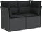 vidaXL - Tuinbank - 2-zits - met - kussens - poly - rattan - zwart