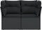 vidaXL - Tuinbank - 2-zits - met - kussens - poly - rattan - zwart