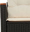 vidaXL - Tuinbank - 2-zits - met - kussens - poly - rattan - zwart