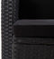 vidaXL - Tuinbank - 2-zits - met - kussens - poly - rattan - zwart