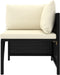 vidaXL - Tuinbank - 2-zits - met - kussens - poly - rattan - zwart