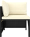 vidaXL - Tuinbank - 2-zits - met - kussens - poly - rattan - zwart