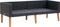 vidaXL - Tuinbank - 2-zits - met - kussens - poly - rattan - zwart