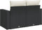 vidaXL - Tuinbank - 2-zits - met - kussens - poly - rattan - zwart