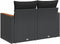 vidaXL - Tuinbank - 2-zits - met - kussens - poly - rattan - zwart