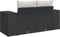 vidaXL - Tuinbank - 2-zits - met - kussens - poly - rattan - zwart