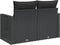 vidaXL - Tuinbank - 2-zits - met - kussens - poly - rattan - zwart