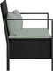 vidaXL - Tuinbank - 2-zits - met - kussens - poly - rattan - zwart