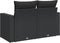 vidaXL - Tuinbank - 2-zits - met - kussens - poly - rattan - zwart