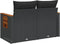 vidaXL - Tuinbank - 2-zits - met - kussens - poly - rattan - zwart