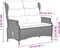 vidaXL - Tuinbank - 2-zits - met - kussens - poly - rattan - zwart