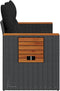 vidaXL - Tuinbank - 2-zits - met - kussens - poly - rattan - zwart