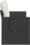 vidaXL - Tuinbank - 2-zits - met - kussens - poly - rattan - zwart
