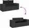 vidaXL - Tuinbank - 2-zits - met - kussens - poly - rattan - zwart