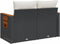 vidaXL - Tuinbank - 2-zits - met - kussens - poly - rattan - zwart