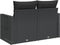 vidaXL - Tuinbank - 2-zits - met - kussens - poly - rattan - zwart
