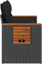 vidaXL - Tuinbank - 2-zits - met - kussens - poly - rattan - zwart