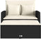 vidaXL - Tuinbank - 2-zits - met - kussens - poly - rattan - zwart