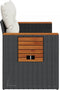 vidaXL - Tuinbank - 2-zits - met - kussens - poly - rattan - zwart