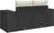 vidaXL - Tuinbank - 2-zits - met - kussens - poly - rattan - zwart