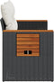 vidaXL - Tuinbank - 2-zits - met - kussens - poly - rattan - zwart